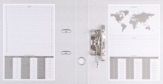 Segregator dźwigniowy z szyną A4 75mm niebieski Basic (21024221-01)