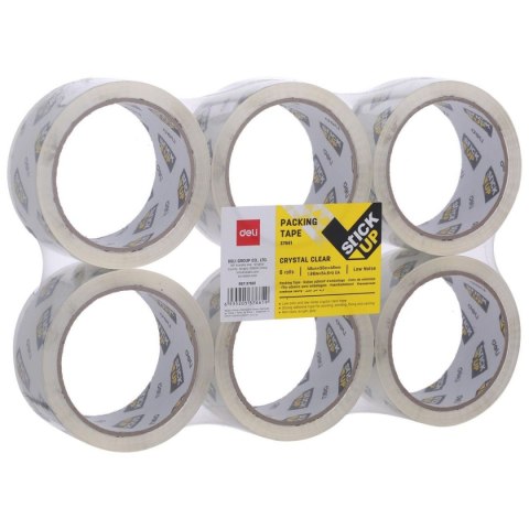 Taśma pakowa przeźroczysta 6 rolek 48x50 [mm x m] przezroczysta Wpc (E37661)