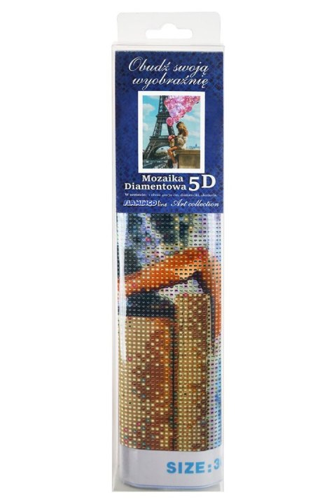 Zestaw kreatywny Diamentowa mozaika 30x40cm Wieża Eiffla Flamingo Line (TSGK74715)