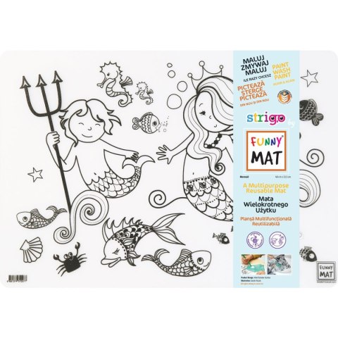 Podkład na biurko FUNNY MAT WHITE SYRENA SFU1027 polipropylen PP [mm:] 335x480 Strigo (8681379310277)