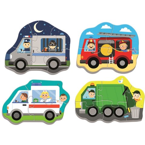 Puzzle puzzle baby classic pojazdy i zawody 3, 4, 5, 6 el. Trefl (36071)