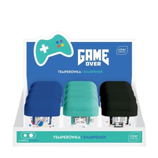 Temperówka GAME OVER podwójna z pojemnikiem mix plastik Interdruk (5902277331243)