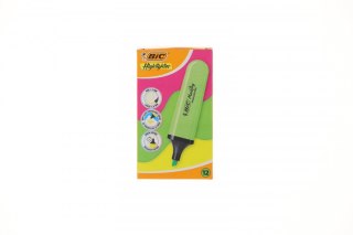 Zakreślacz FLAT HIGHLIGHTER 12 szt 3086123742888 wkład zielony Bic (517964 neon zielony)