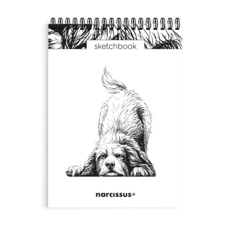 Blok artystyczny szkicownik Pies A5 120g 60k Narcissus