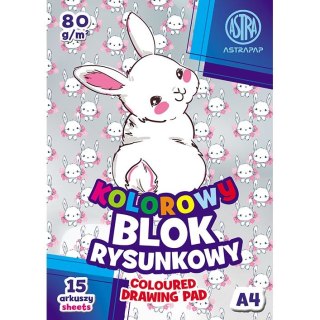 Blok rysunkowy BS&RABBit ASTRAPAP A4 mix 80g 15k Astra (106021003)