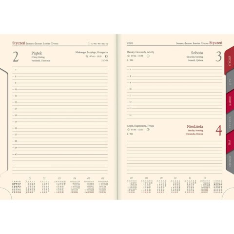 Kalendarz książkowy (terminarz) terminarz A5 145mm x 205mm Lucrum (21DR-79 mix)