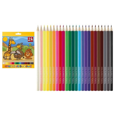 Kredki ołówkowe sześciokątne 24 kol. 24 kol. Titanum