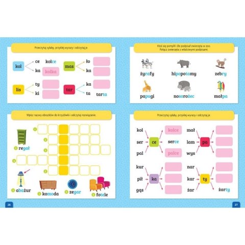 Książeczka edukacyjna Ciekawe zadania do nauki czytania. Aksjomat