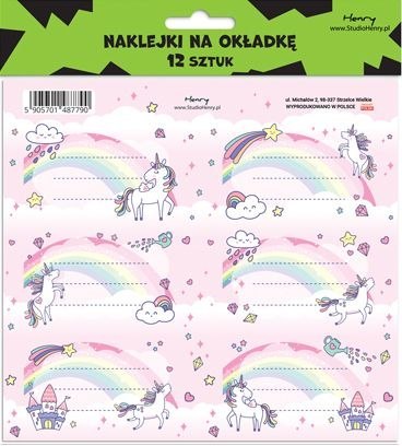 Naklejka na zeszyt 2 Unicorn Henry (5905701487790)