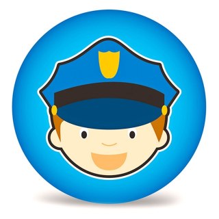 Piłka miękka gumowa policjant Artyk (134388)