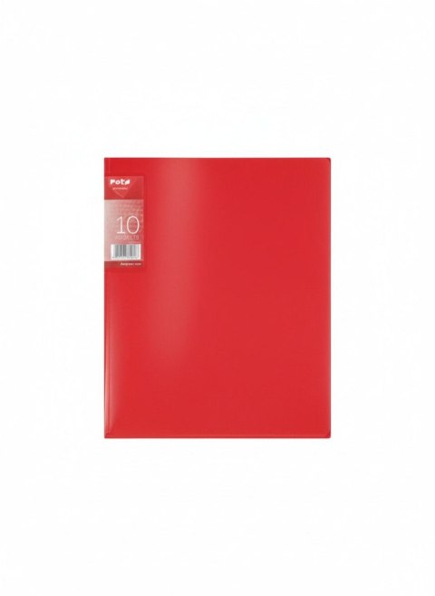 Teczka ofertowa A4 kolor: czerwony 10 kieszeni Patio (PAT1131/N/04)