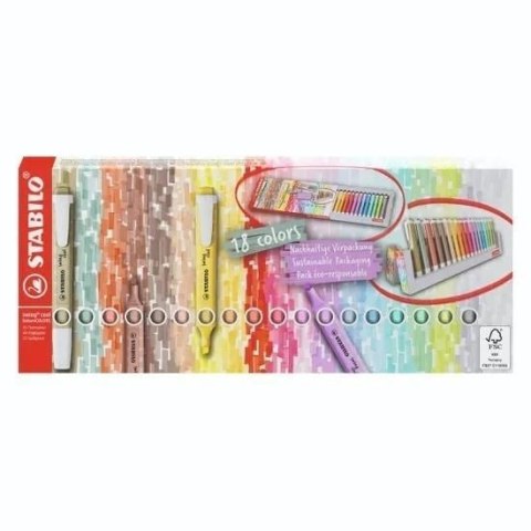 Zakreślacz SWING COOL 18 SZT wkład mix Stabilo (275/18-02-5)