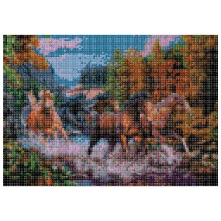 Zestaw kreatywny Diamentowa mozaika 30x40cm Konie 8 Flamingo Line (TBS01393-03)