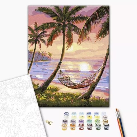 Zestaw kreatywny Malowanie Po Numerach 40x50 cm rajski zakątek Brushme (BR-BS4821)