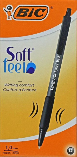 Długopis SOFT FEELCLIC czarny wkład czarny 1,0mm Bic (837397)
