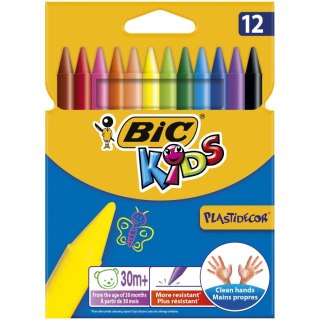Kredki świecowe Plastidecor 12 kol 12 kol. Bic Kids (920299)