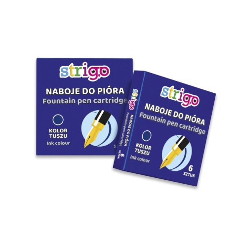 Naboje zwykły do piór wiecznych 6szt Strigo (SSC141)