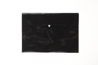 Teczka plastikowa na guzik kopertowa A4 czarny Okoffice