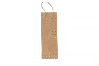 Torba prezentowa kraft złote kropki b [mm:] 350x100x 120 Galeria Papieru (257007)