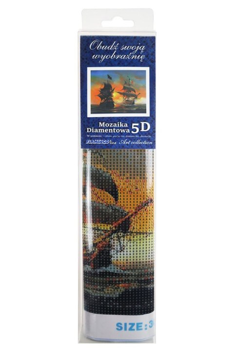 Zestaw kreatywny Diamentowa mozaika 30x40cm Żaglowce Flamingo Line (TMS20590)