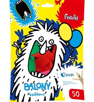 Balon gumowy pastel mix 12cal Fiorello (170-2658)