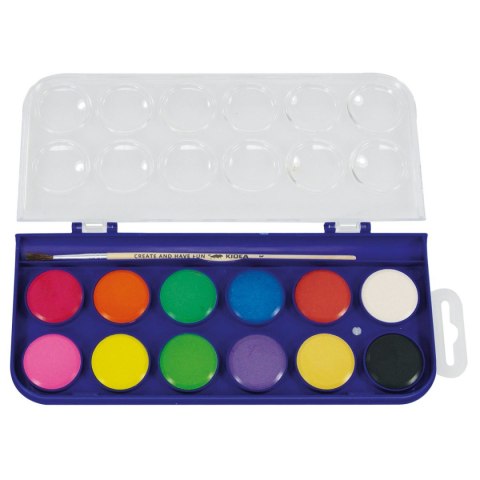 Farby akwarelowe KIDART 12 kolor. Kidea (FA12KKA)