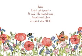 Kartka składana Karnet B6 BiDZ ŁAKA BABCIA B6 Henry (5905701487615)