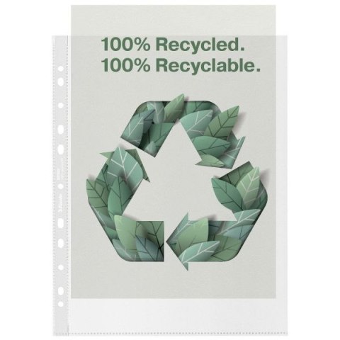 Koszulki na dokumenty Recycled Maxi groszkowa A4 kolor: bezbarwny typu U 70 mic. Esselte (627502)