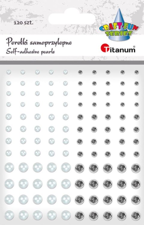 Kryształki Craft-Fun Series perełki mix Titanum (24CY0324 (white,silver ))