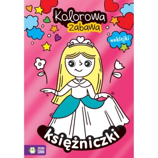 Książeczka edukacyjna Kolorowa zabawa Księżniczki Zielona Sowa
