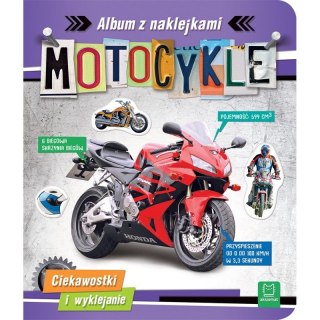 Książeczka edukacyjna Motocykle. Album z naklejkami. Ciekawostki i wyklejanie Aksjomat