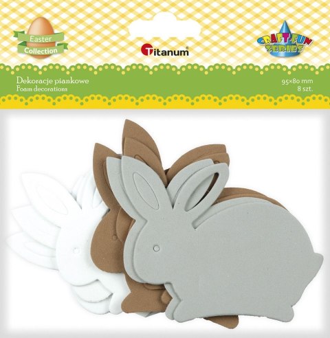 Ozdoba piankowa Craft-Fun Series Króliczki 8 szt Titanum (E17)