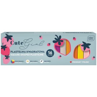 Plastelina 16 kol. CUTE GIRL kwadratowa 5902277327239 mix Interdruk (16 kol)