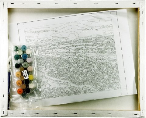 Zestaw kreatywny Malowanie po numerach 40x50cm Zachód słońca nad morzem Flamingo Line (fsy36)