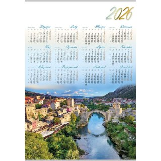 Kalendarz ścienny LATO plakatowy 607mm x 880mm Lucrum (PL08)