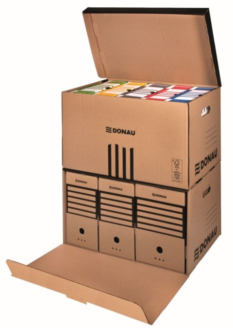 Pudło archiwizacyjne A4 brązowy tektura [mm:] 360x555x 315 Donau (7667301FSC-02)