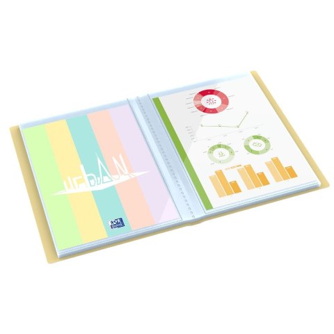 Teczka ofertowa Urban pastel A4 kolor: mix 40 kieszeni Oxford (400187645)