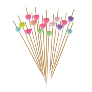 Wykałaczka Szpilki do koreczków z pastelowymi serduszkami (16 szt.) Arpex (K9908F)