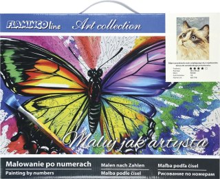 Zestaw kreatywny Malowanie po numerach 30x40cm Kot 1 Flamingo Line (FC222)