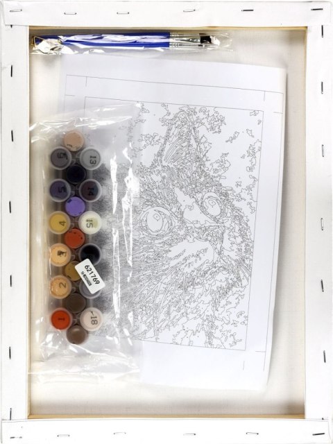 Zestaw kreatywny Malowanie po numerach 30x40cm Kot 1 Flamingo Line (FC222)