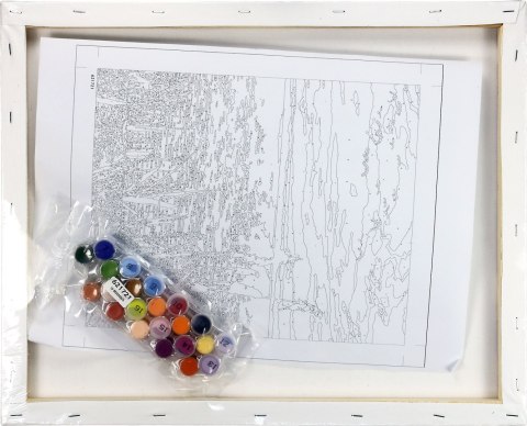 Zestaw kreatywny Malowanie po numerach 40x50cm Zachód słońca nad jeziorem Flamingo Line (fsy024)