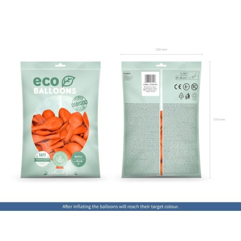 Balon gumowy Pastel Eco Balloons pomarańczowy Partydeco (ECO26P-005)