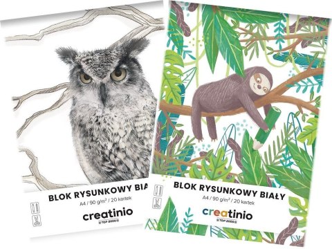 Blok rysunkowy A4 biały 90g 20k Creatinio (400176663)