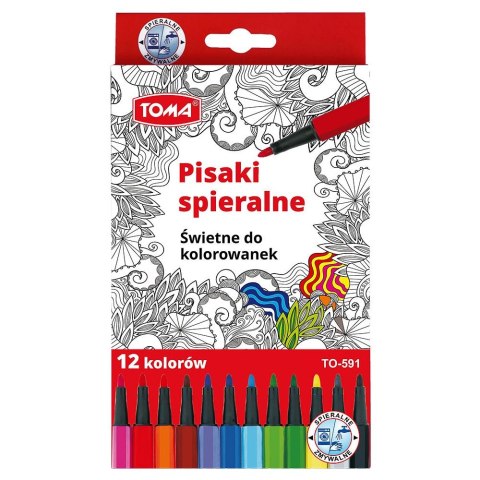 Flamaster zmywalny 12 kol. Toma (TO-591)