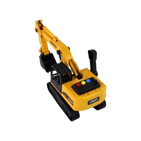 Koparka Z Łyżką Żółta Gąsienice Światła Dźwięk Lean (15499)