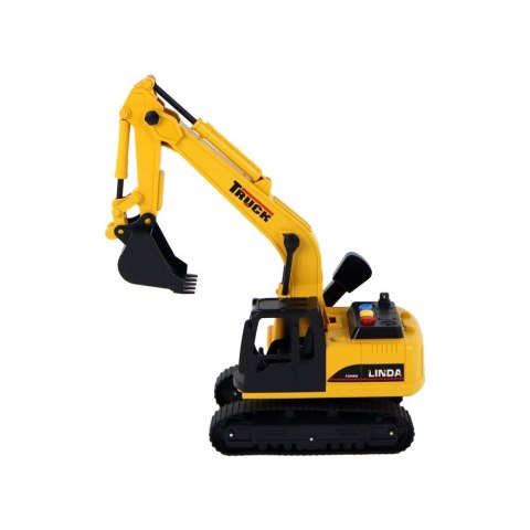 Koparka Z Łyżką Żółta Gąsienice Światła Dźwięk Lean (15499)