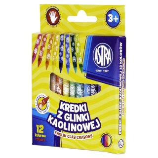 Kredki świecowe Z GLINKI KAOLINOWEJ 12 kol. Astra (316121005)