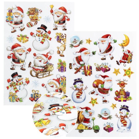 Naklejki świąteczne wesoły Mikołaj Arpex (NR5838)