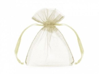 Organza Woreczki z organzy, kremowy, 10cm Partydeco (WRG5-079-10)