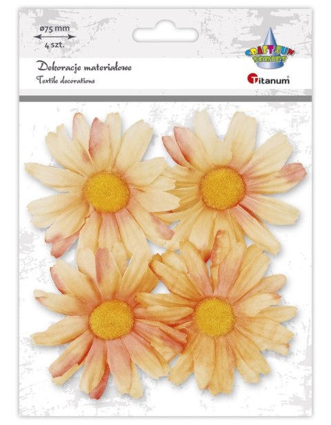 Ozdoba materiałowa Craft-Fun Series margerytki 4 szt. Titanum (D-TZW-230605A)